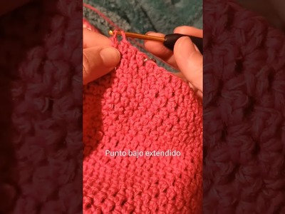 Como tejer el punto bajo extendido a crochet- ganchillo