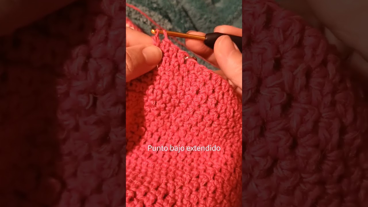Como tejer el punto bajo extendido a crochet- ganchillo