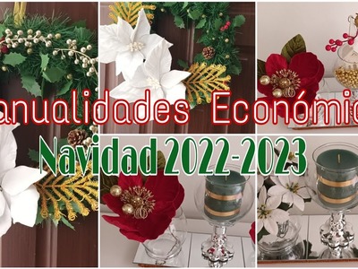 DIY. MANUALIDADES ECONÓMICAS PARA NAVIDAD 2022-2023. CENTROS DE MESA PARA NAVIDAD.