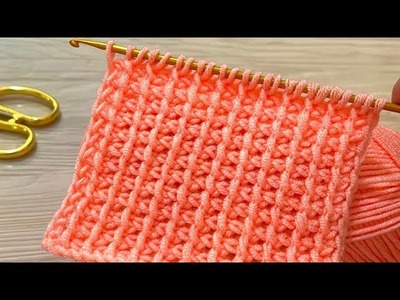 Increíble???? Ganchillo tunecino muy hermoso.Ganchillo fácil para principiantes - Crochet stitch.Diy