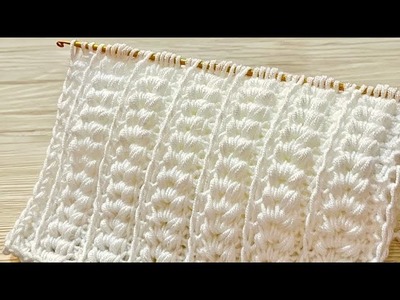 Increíble!???? Ganchillo tunecino muy hermoso. Ganchillo fácil para principiantes - Crochet tutorial