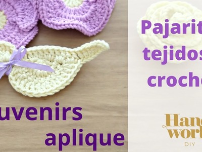 Mira cómo tejer estos lindos pajaritos a crochet | Aplique de ganchillo | Souvenirs