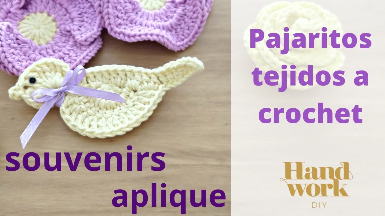 Mira cómo tejer estos lindos pajaritos a crochet | Aplique de ganchillo | Souvenirs
