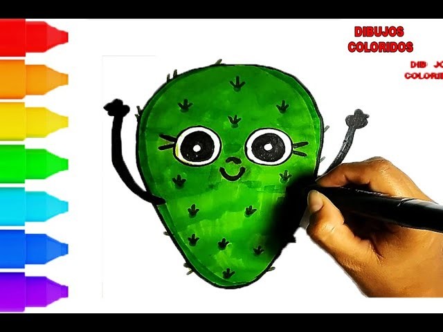 COMO DIBUJAR UN NOPAL KAWAII✏???? | DIBUJA FACIL un NOPAL????