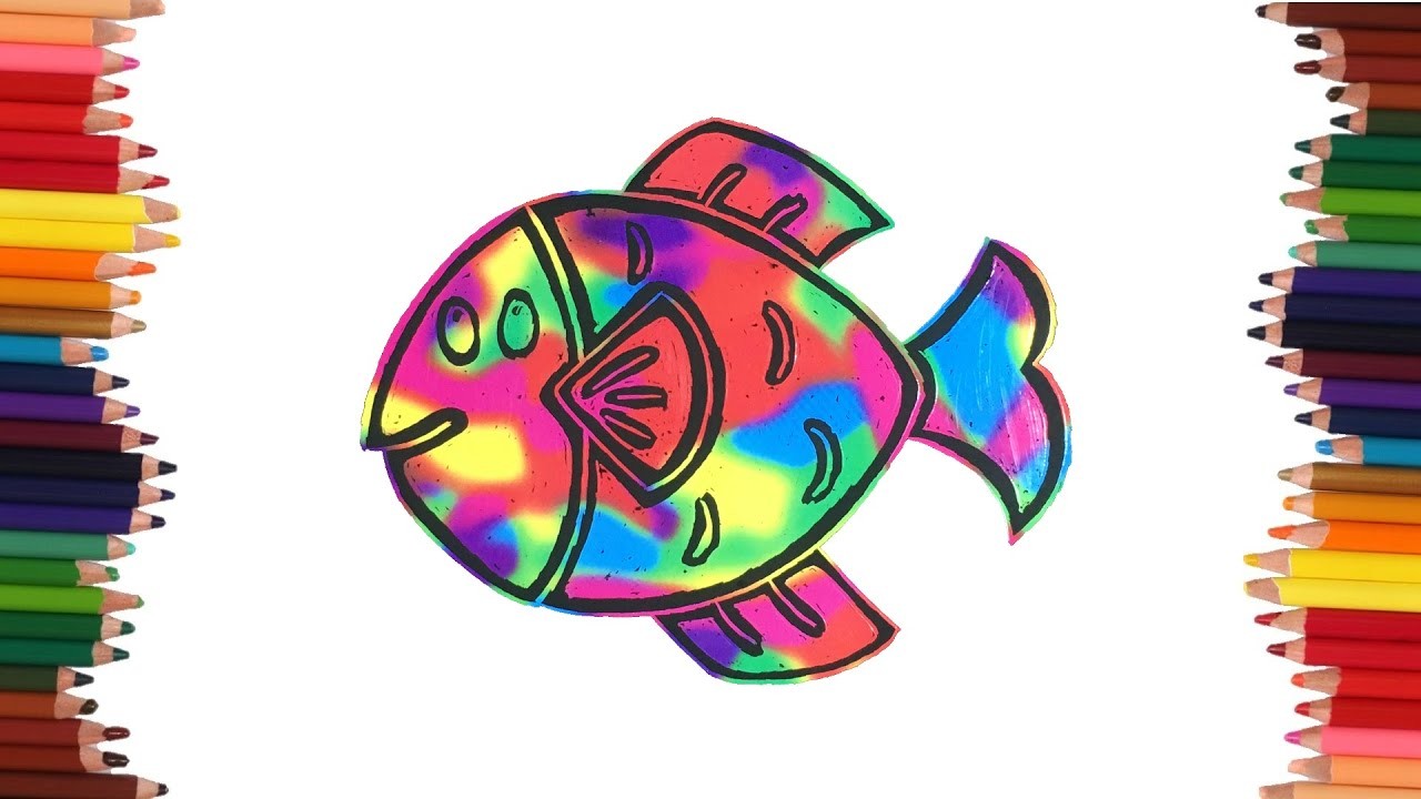 Cómo dibujar un pez arcoiris | Dibujos faciles