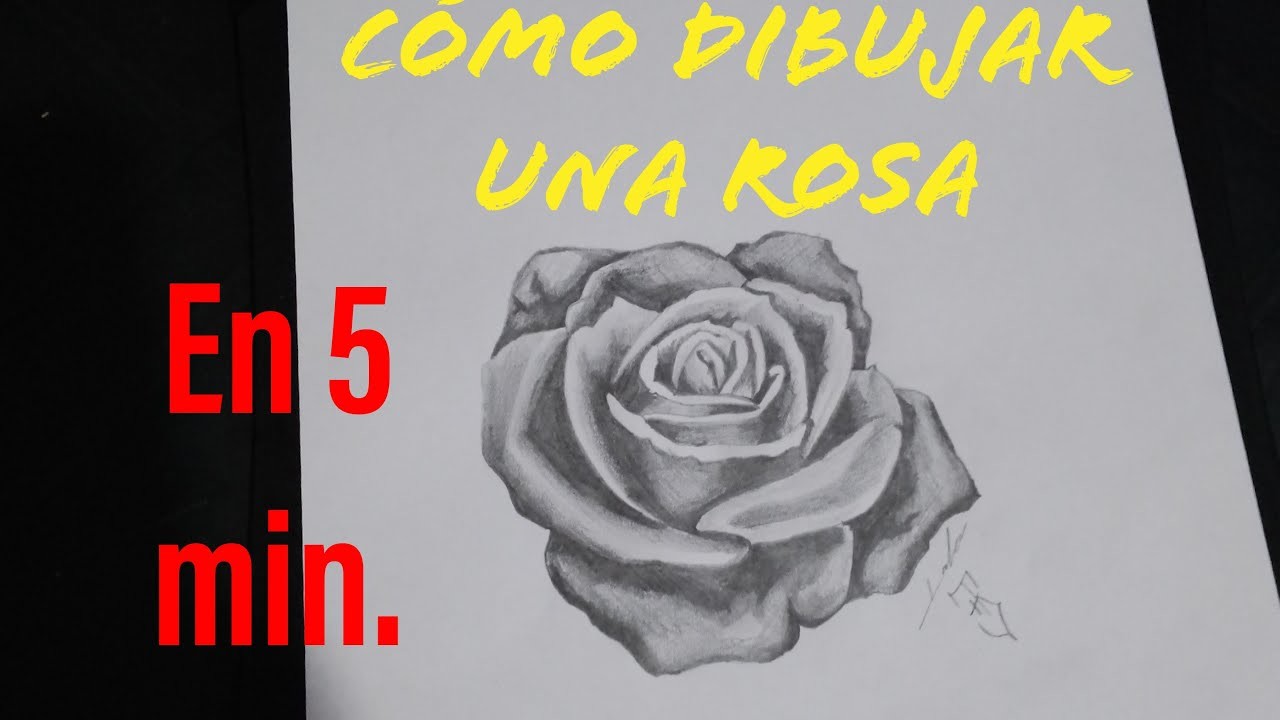 Cómo dibujar una rosa fácil en 5 minutos