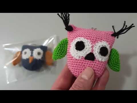 Llavero de BÚHO tejido a crochet no perderás tus llaves