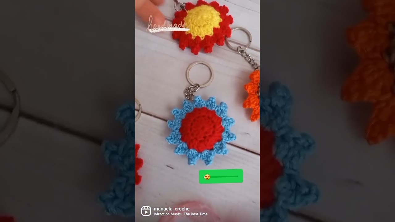 Llaveros flor a crochet