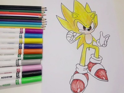 Pintando mi Dibujo de SONIC DORADO