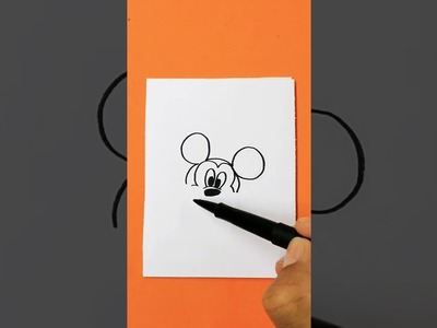 ???? TRUCO de Dibujo ???? Como Dibujar a Mickey Mouse ⭐ #shorts