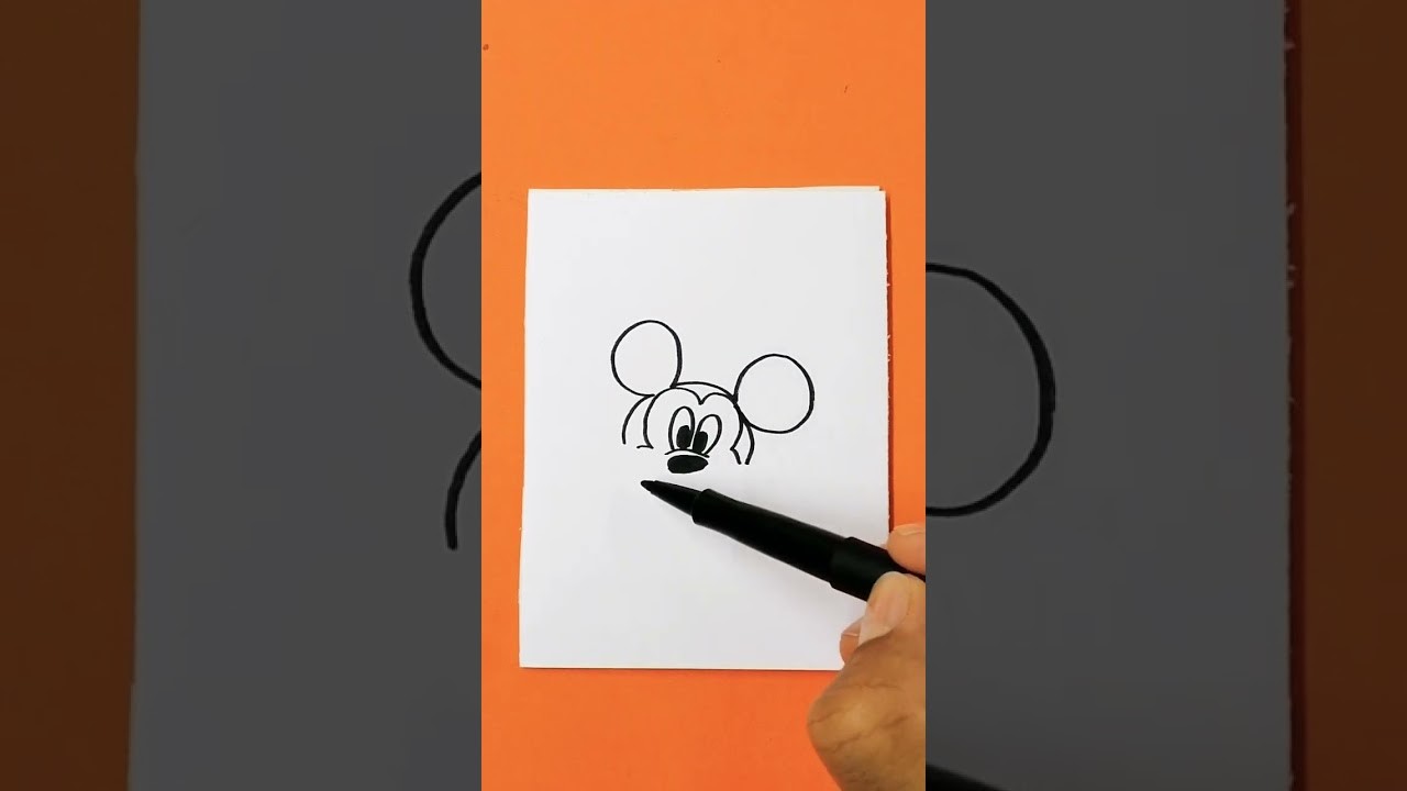 ???? TRUCO de Dibujo ???? Como Dibujar a Mickey Mouse ⭐ #shorts