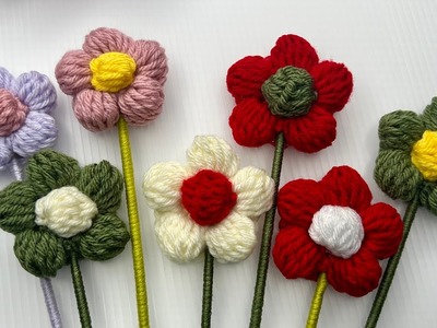 Tutorial Flores Tejidas a Crochet????Mayelin Ros