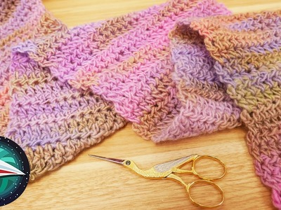 Aprende a tejer una bufanda | Medios puntos altos | Bufanda para otoño tejida en casa DIY