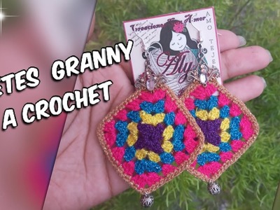 Aretes Granny a Crochet ????Aly Creaciones ????????