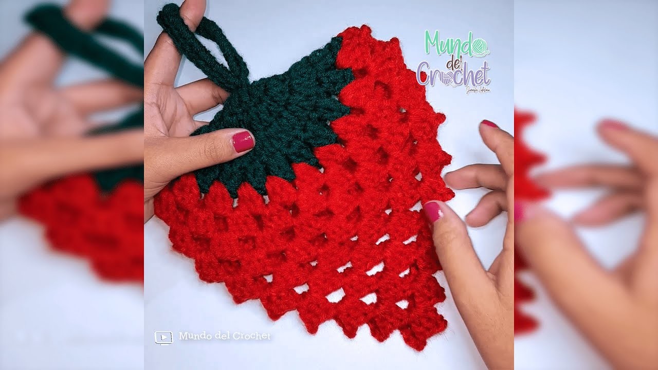 Fresa tejida a crochet (PASO A PASO) || Mundo del Crochet ????