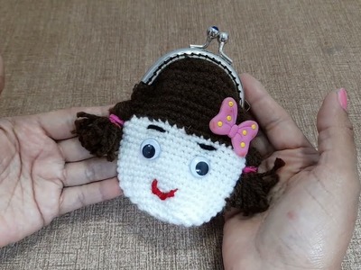 Monedero tejido a crochet muy fácil todo paso a paso.monedero de muñeca