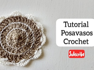 Tutorial POSAVASOS crochet yute - paso a paso a ganchillo -