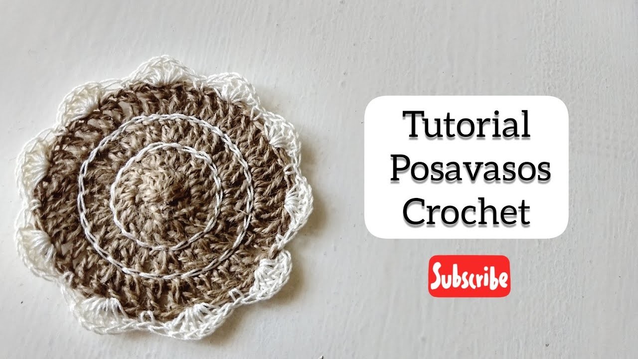 Tutorial POSAVASOS crochet yute - paso a paso a ganchillo -