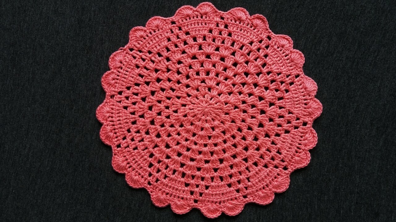 Centro de mesa con corazones tejido a  Crochet, paso a paso para Principiantes.Crochet Patterns