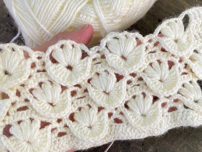 Combinación de puntos puff y puntos cocodrilo en crochet paso a paso especial para mantas y mas