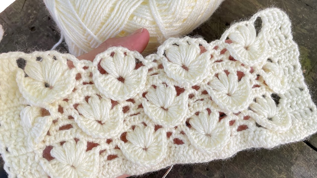 Combinación de puntos puff y puntos cocodrilo en crochet paso a paso especial para mantas y mas