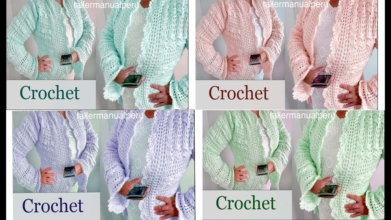 Esta Bella Elegante Blusa Cardigan a Crochet La Tejí Para Principiantes