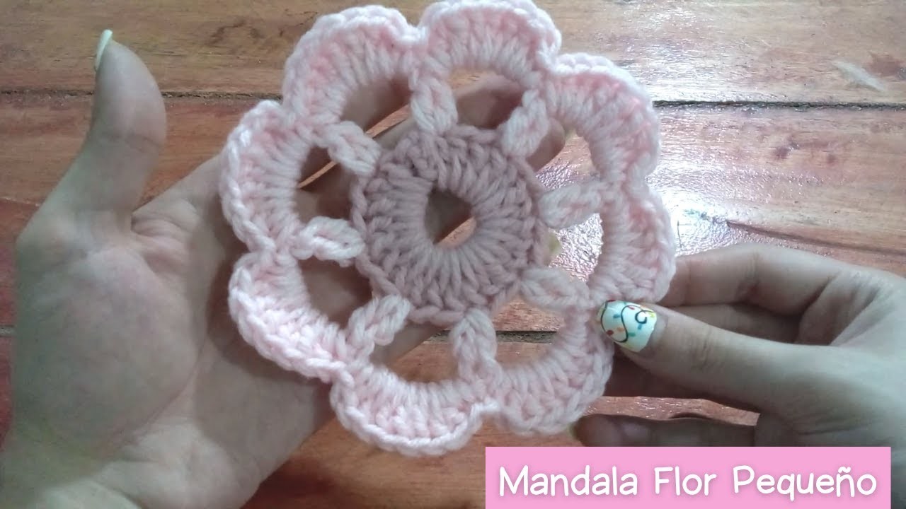 Tejé Flor mandala pequeño en Crochet - Paso a Paso