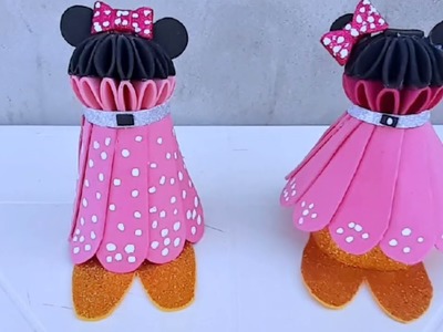 Como hacer dulcero de MINNIE RÁPIDO Y HERMOSO #reciclaconmagy #ideas #manualidades  #short #viral