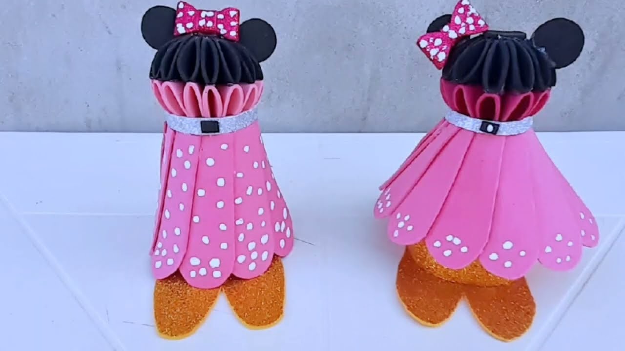 Como hacer dulcero de MINNIE RÁPIDO Y HERMOSO #reciclaconmagy #ideas #manualidades  #short #viral