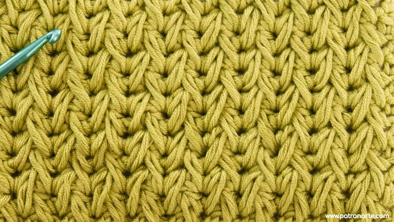 Cómo Hacer Punto Pluma de Crochet Ganchillo | Punto a Crochet Reversible, Fácil, Original y Versátil
