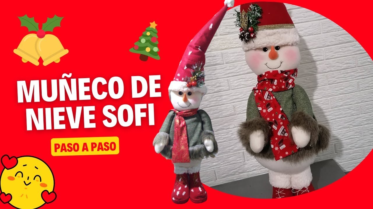 Muñeco de Nieve sofi. Ana Li Baez. Paso a paso