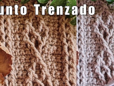 Punto trenzado de textura a #crochet Colección de puntos  ✍️N. 4 Rombo a Elizabeth