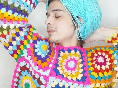 Abrigo Multicolor Tejido a Crochet - Paso por Paso