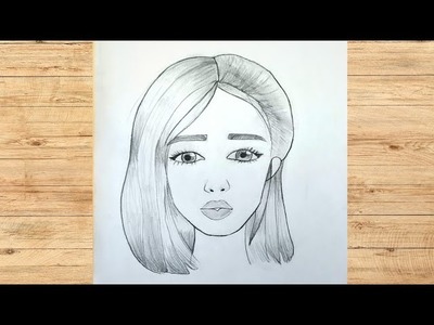 Como dibujar una chica hermosa || Dibujo fácil || Dibujo de una chica a lápiz Para principiantes