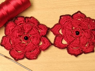 Flor a crochet en 3 d.súper fácil