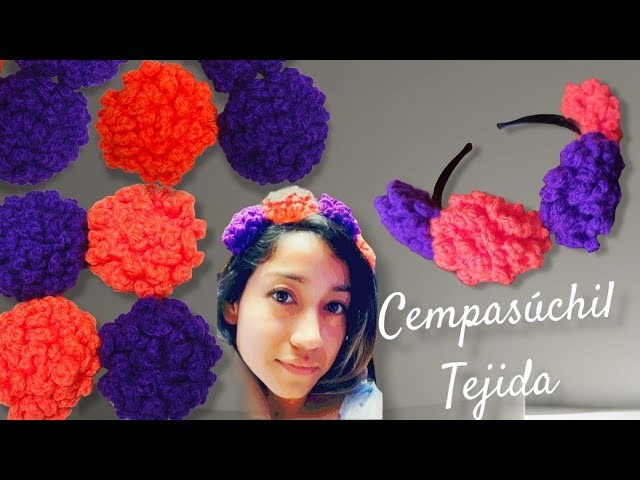 Flor de Cempasúchil a Crochet, Diadema de Cempasúchil tejida, Zempasúchil tejida a Crochet Fácil