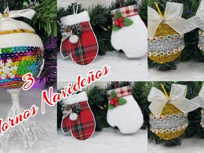ADORNOS NAVIDEÑOS FACILES PARA LA NAVIDAD 2022????DECORACIONES NAVIDEÑAS????3DIY????????