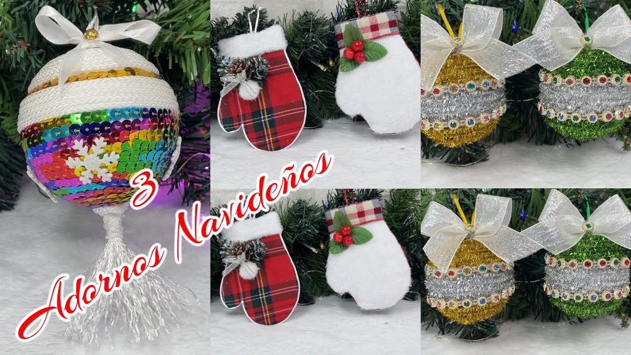 ADORNOS NAVIDEÑOS FACILES PARA LA NAVIDAD 2022????DECORACIONES NAVIDEÑAS????3DIY????????