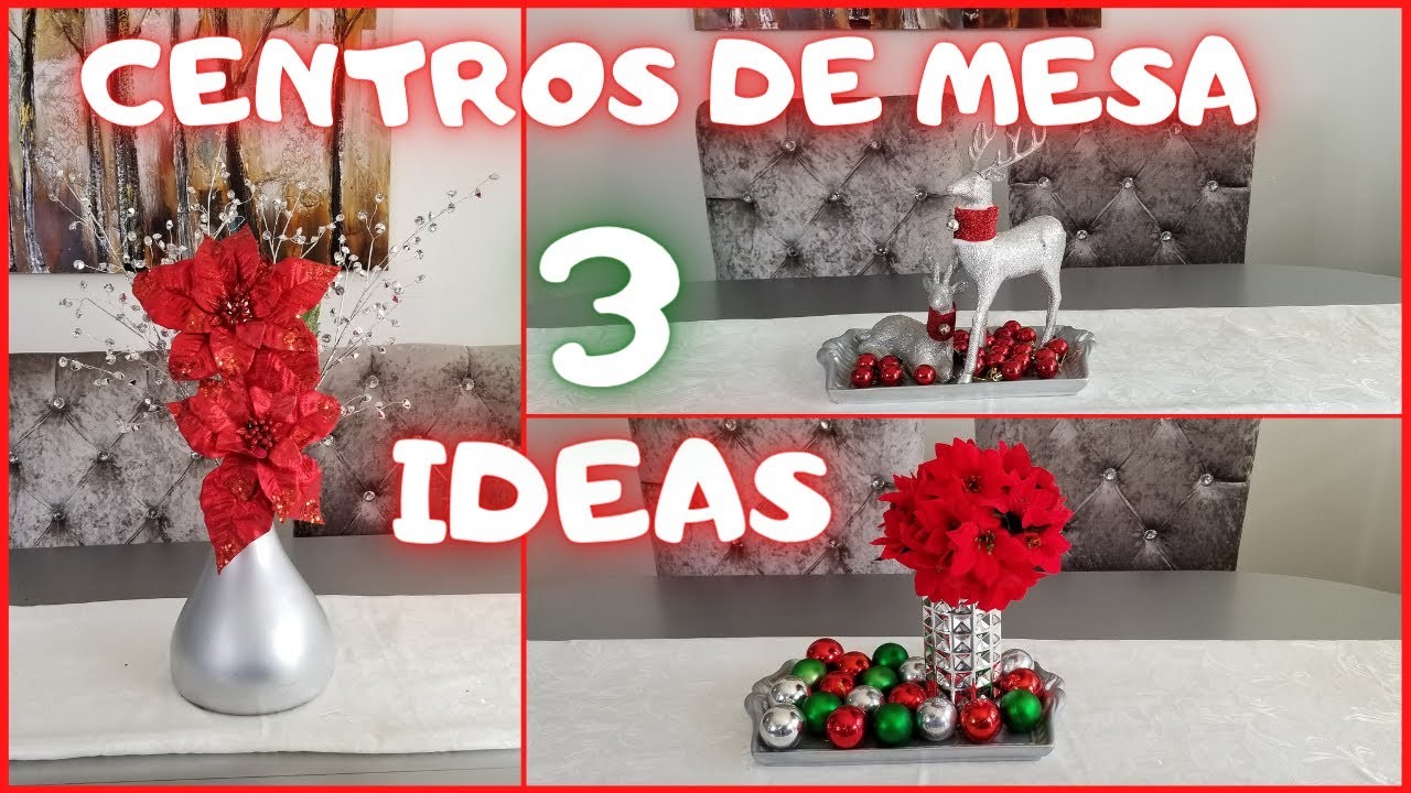 CENTROS de MESA para NAVIDAD. Christmas centerpiece DIY