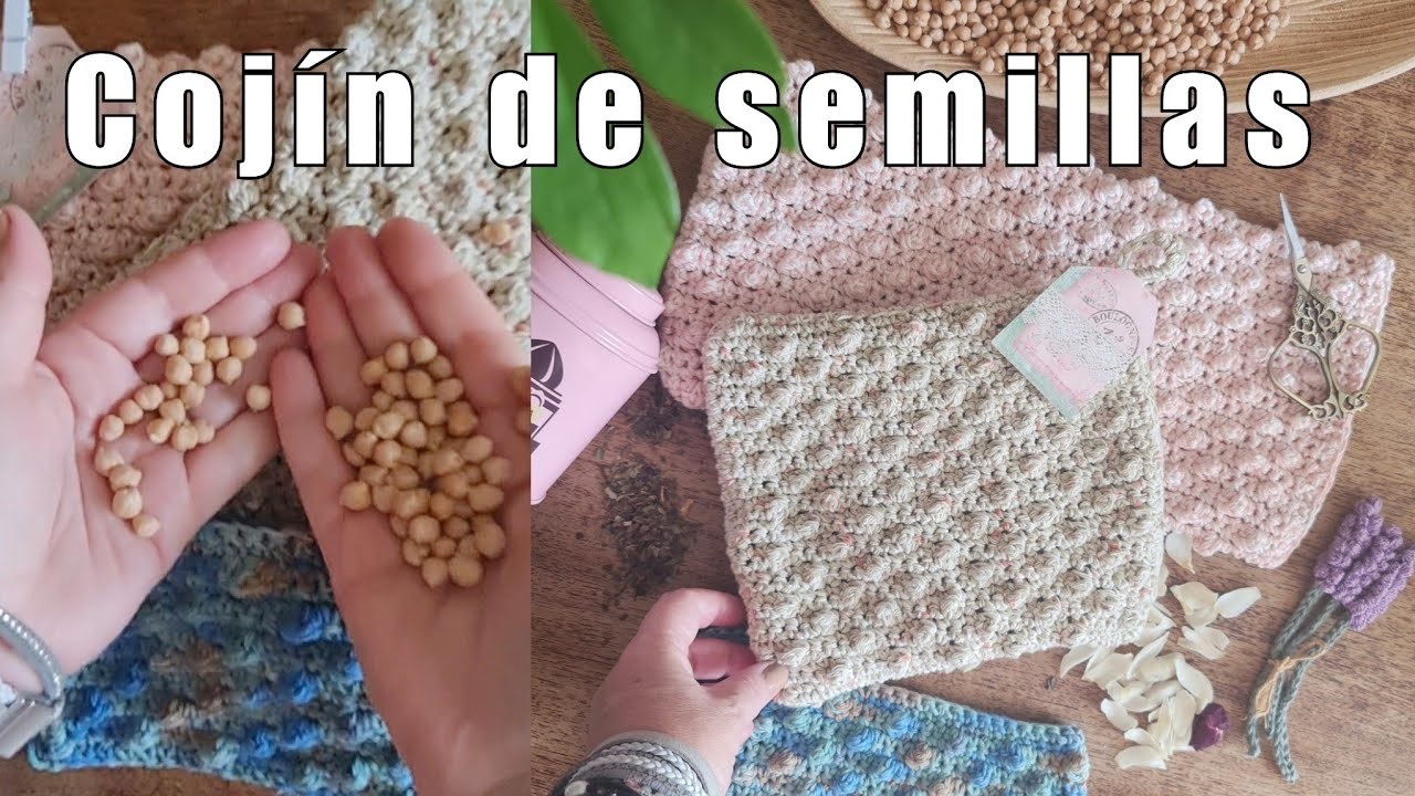 Cómo hacer un Cojín térmico de semillas a #crochet. Súper fácil, idea preciosa para regalar y vender