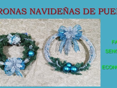 CORONAS NAVIDEÑAS de PUERTA Facil Sencillas y Economicas ????????