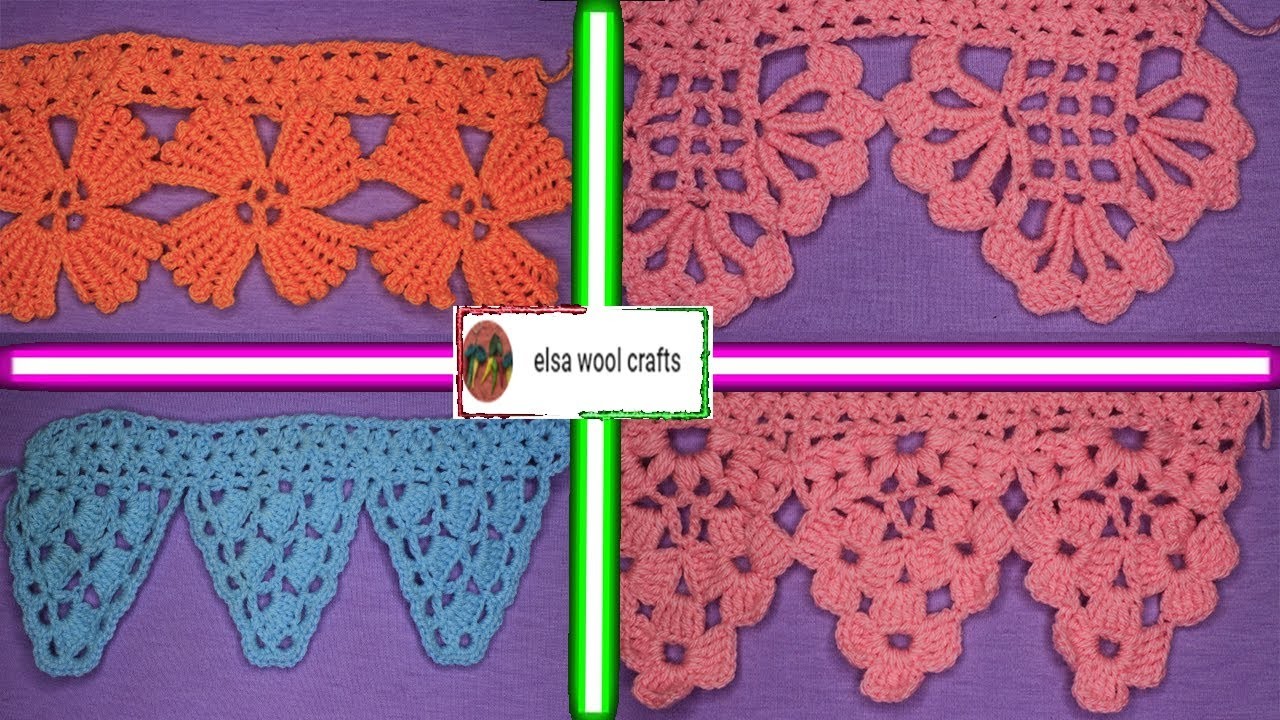 Muestras de orillas fáciles y bonitas 40 tips- elsa wool crafts