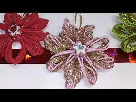 566:. Flores para Decorar el Árbol. hechas con fomi o goma eva