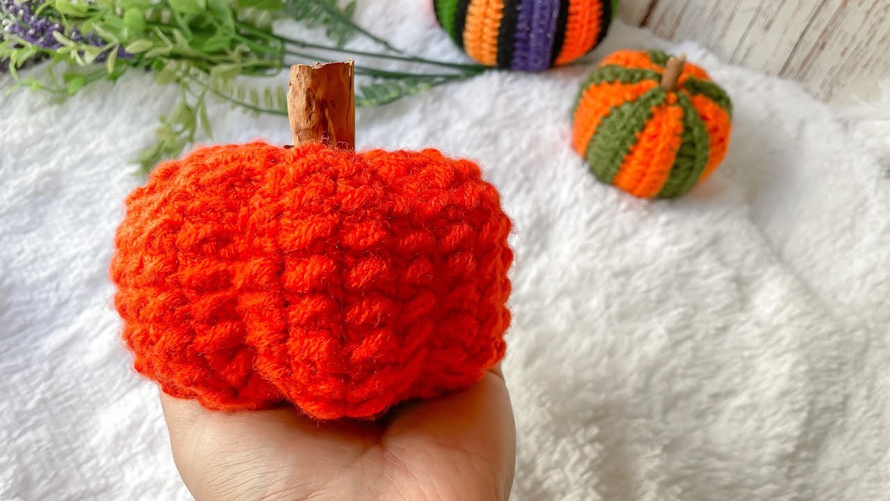 ????Calabaza tejida a crochet Fácil y rapida, Paso a paso de como tejerla????