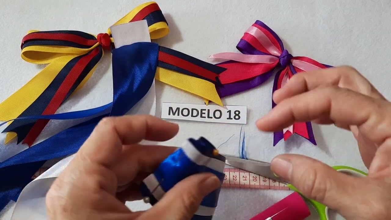 Modelo # 18 Cuaderno Moños Lazos con Cintas - Ribbon bows Tutorial