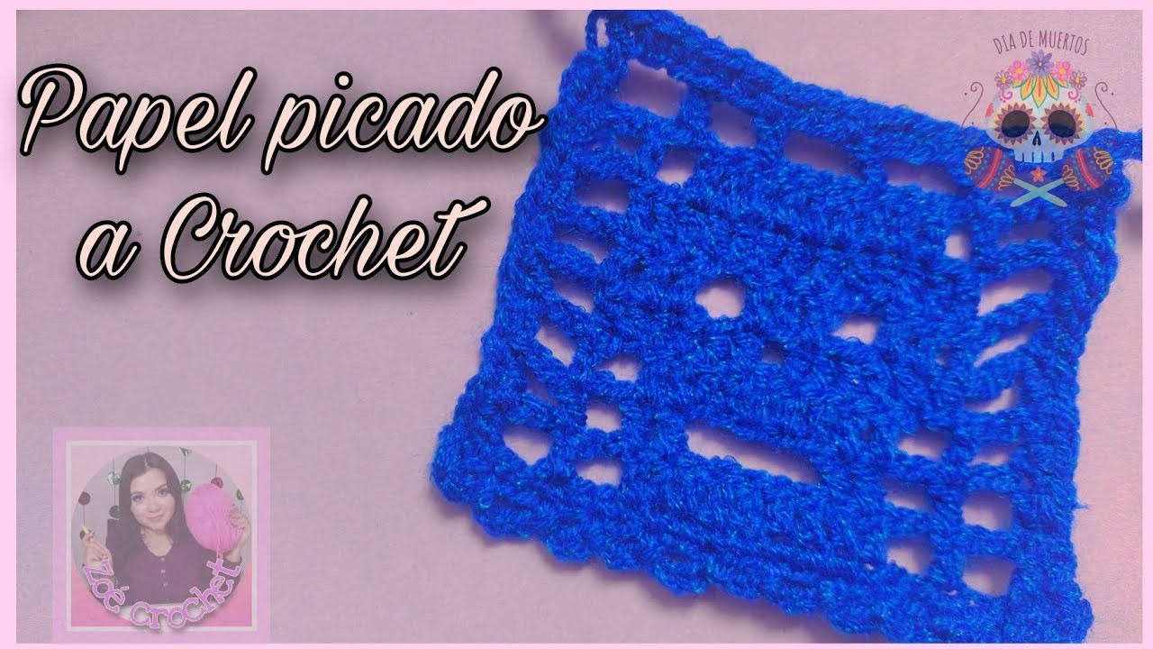 PAPEL PICADO A CROCHET EN FORMA DE CALAVERA ????????️| DÍA DE MUERTOS