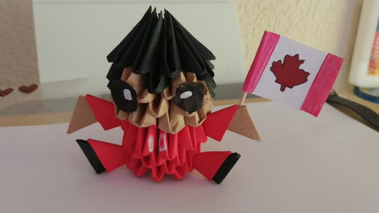 Tutorial jugador de Canadá en origami 3D fácil