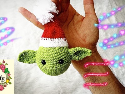 Amigurumi de baby yoda, esfera o llavero #amigurumi #esferasnavideñas #crochet