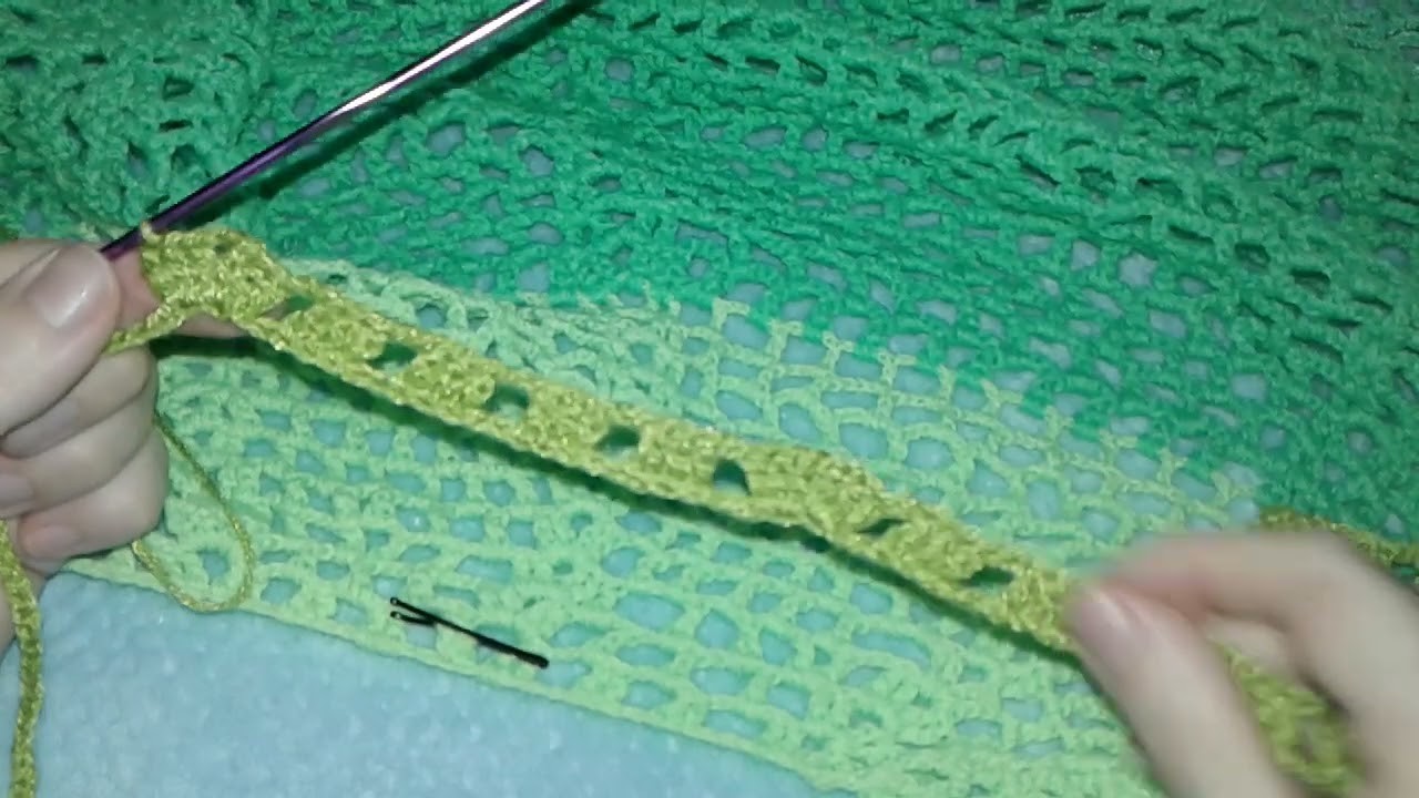 ☄☄☄capa verde limón con flores parte 1 en crochet paso a paso