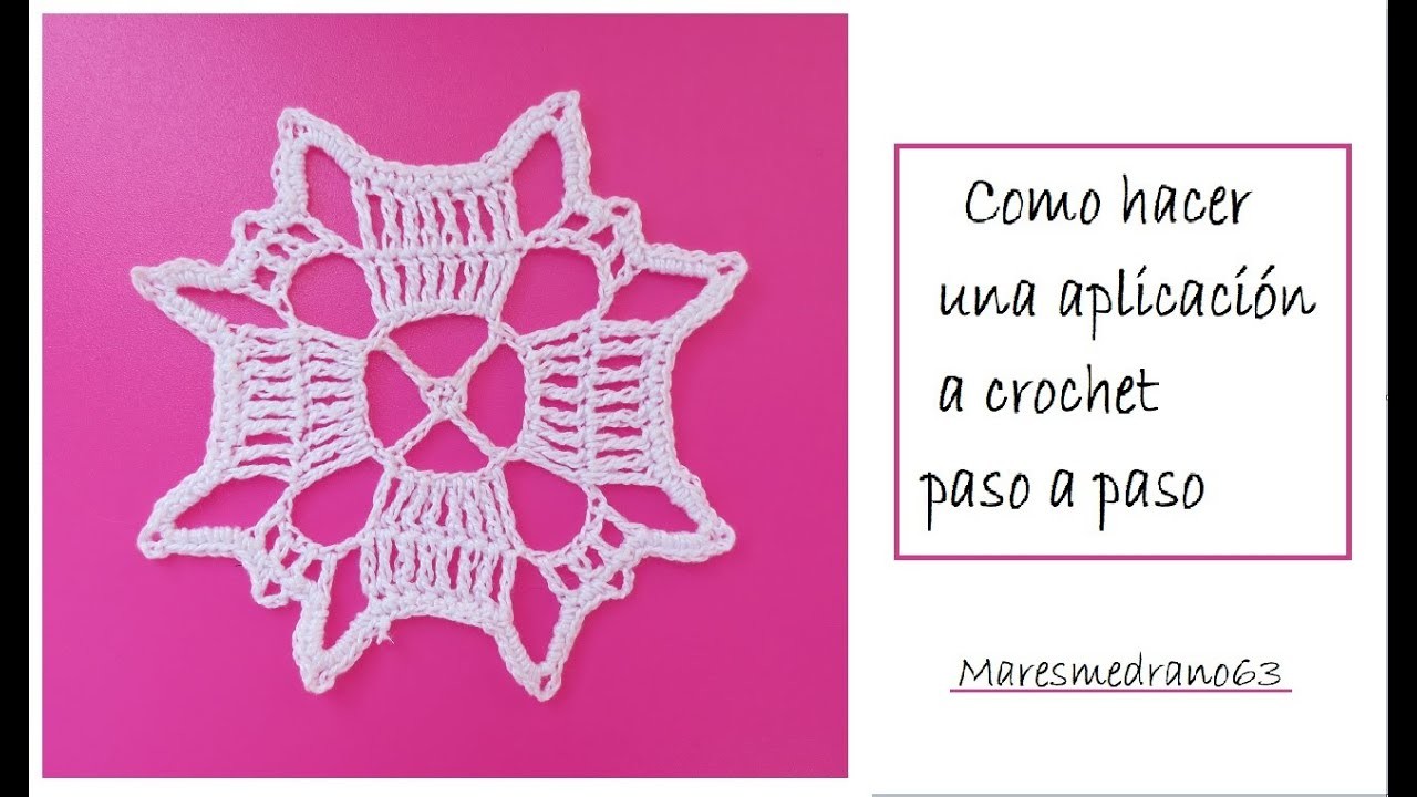 Como hacer una aplicación a crochet paso a paso 1????